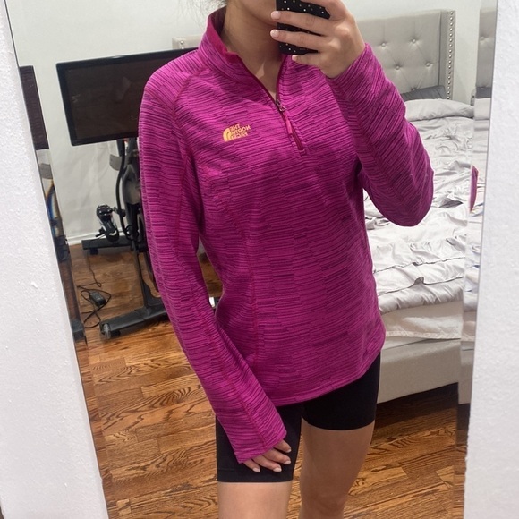 North Face Quarter Zip Pink M - Picture 5 of 7